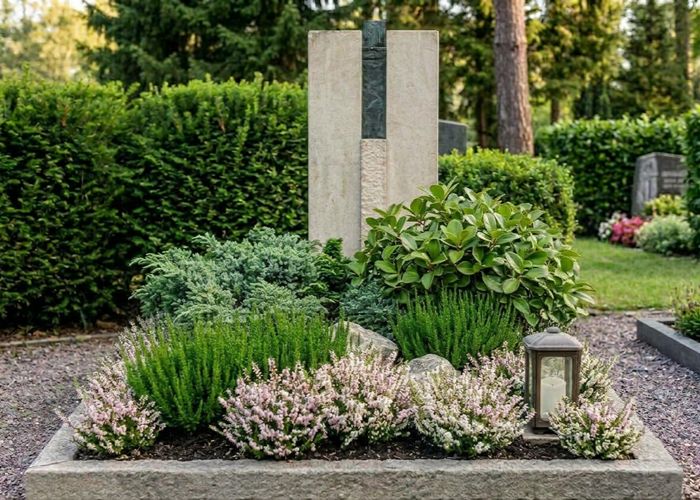 pflegeleichte grabbepflanzung bilder